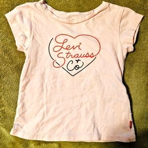 24M Official Licensed Levi's Pink Short Sleeved Shirt For Girls